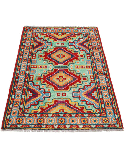 Revival 2' 8" X 4' 1" Hand Knotted Wool Rug 2' 8" X 4' 1" (81 X 124) / Green / Wool