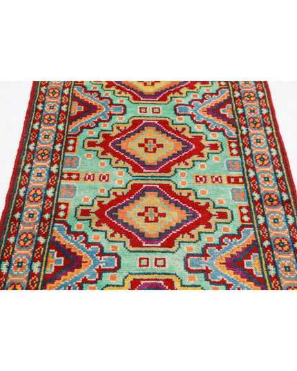 Revival 2' 8" X 4' 1" Hand Knotted Wool Rug 2' 8" X 4' 1" (81 X 124) / Green / Wool