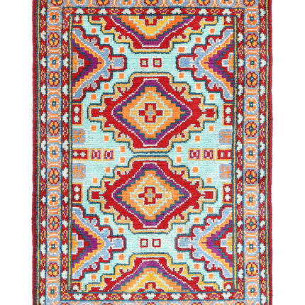 Revival 2' 8" X 4' 1" Hand Knotted Wool Rug 2' 8" X 4' 1" (81 X 124) / Green / Wool