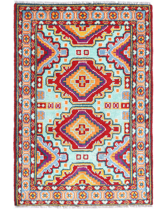 Revival 2' 8" X 4' 1" Hand Knotted Wool Rug 2' 8" X 4' 1" (81 X 124) / Green / Wool