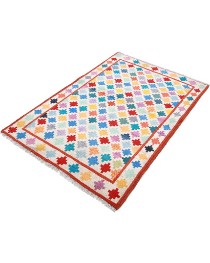 Revival 3' 4" X 5' 0" Hand Knotted Wool Rug 3' 4" X 5' 0" (101 X 152) / Ivory / Wool