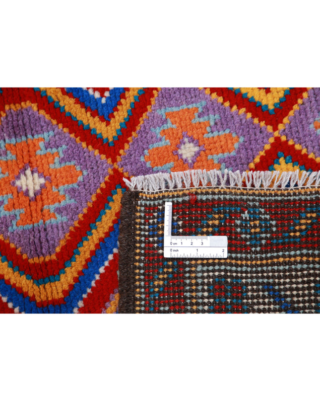 Revival 3' 4" X 4' 9" Hand Knotted Wool Rug 3' 4" X 4' 9" (101 X 145) / Red / Wool