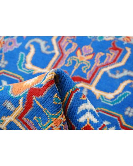 Revival 3' 2" X 5' 0" Hand Knotted Wool Rug 3' 2" X 5' 0" (97 X 152) / Blue / Wool