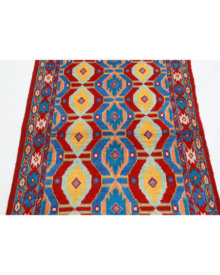 Revival 3' 2" X 5' 0" Hand Knotted Wool Rug 3' 2" X 5' 0" (97 X 152) / Red / Wool