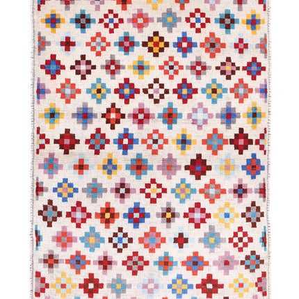 Revival 3' 3" X 4' 9" Hand Knotted Wool Rug 3' 3" X 4' 9" (99 X 145) / Ivory / Wool