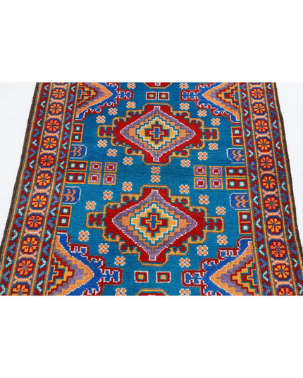 Revival 3' 4" X 5' 0" Hand Knotted Wool Rug 3' 4" X 5' 0" (101 X 152) / Blue / Wool