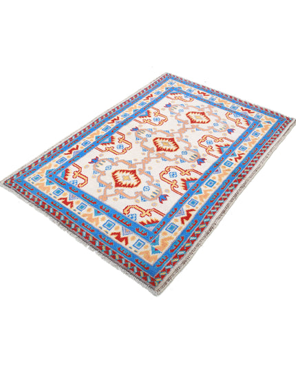 Revival 3' 5" X 5' 0" Hand Knotted Wool Rug 3' 5" X 5' 0" (104 X 152) / Ivory / Wool