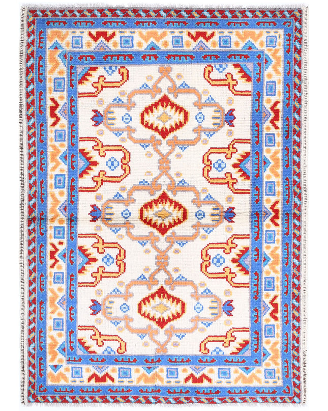 Revival 3' 5" X 5' 0" Hand Knotted Wool Rug 3' 5" X 5' 0" (104 X 152) / Ivory / Wool