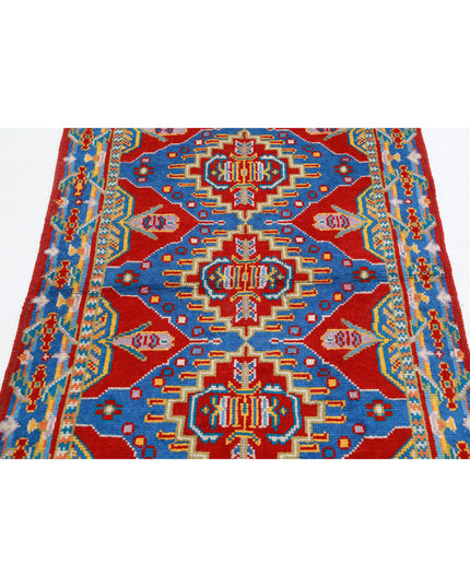 Revival 3' 3" X 4' 9" Hand Knotted Wool Rug 3' 3" X 4' 9" (99 X 145) / Red / Wool