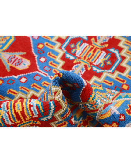 Revival 3' 3" X 4' 9" Hand Knotted Wool Rug 3' 3" X 4' 9" (99 X 145) / Red / Wool