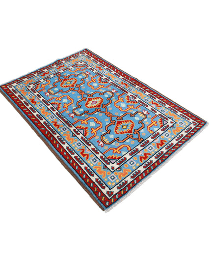 Revival 3' 5" X 5' 0" Hand Knotted Wool Rug 3' 5" X 5' 0" (104 X 152) / Blue / Wool