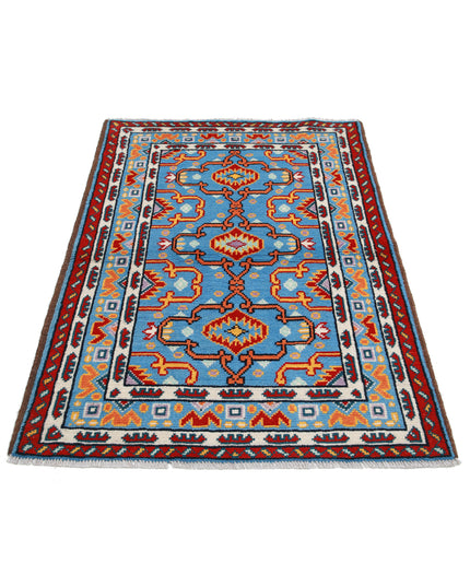 Revival 3' 5" X 5' 0" Hand Knotted Wool Rug 3' 5" X 5' 0" (104 X 152) / Blue / Wool