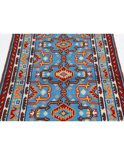 Revival 3' 5" X 5' 0" Hand Knotted Wool Rug 3' 5" X 5' 0" (104 X 152) / Blue / Wool