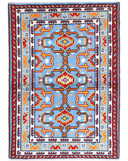 Revival 3' 5" X 5' 0" Hand Knotted Wool Rug 3' 5" X 5' 0" (104 X 152) / Blue / Wool