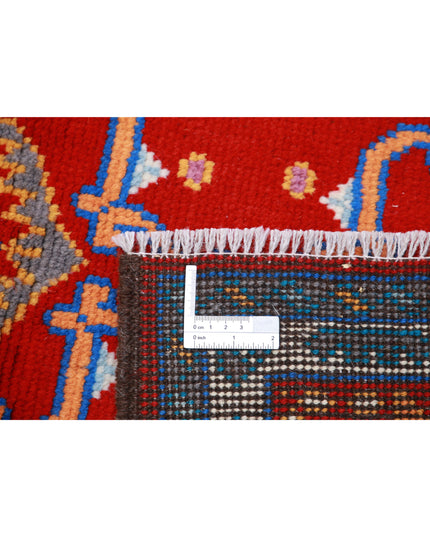 Revival 3' 4" X 4' 11" Hand Knotted Wool Rug 3' 4" X 4' 11" (101 X 150) / Red / Wool