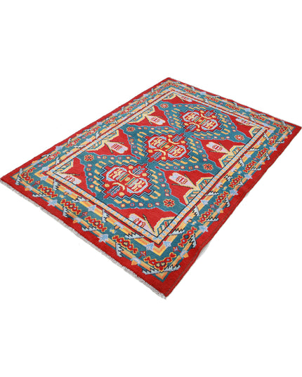 Revival 3' 11" X 5' 8" Hand Knotted Wool Rug 3' 11" X 5' 8" (119 X 173) / Red / Wool