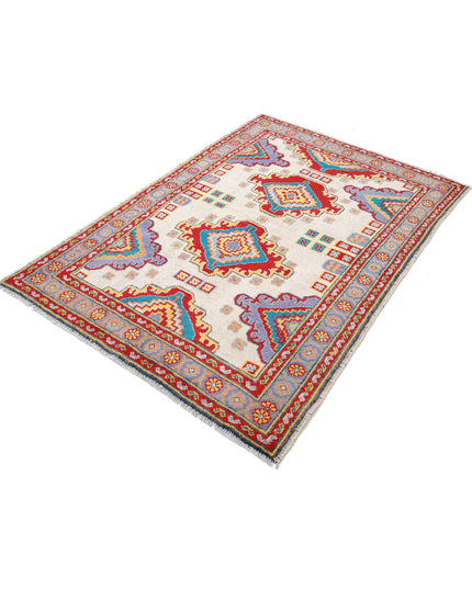 Revival 4' 0" X 5' 9" Hand Knotted Wool Rug 4' 0" X 5' 9" (122 X 175) / Ivory / Wool