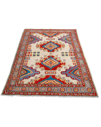 Revival 4' 0" X 5' 9" Hand Knotted Wool Rug 4' 0" X 5' 9" (122 X 175) / Ivory / Wool