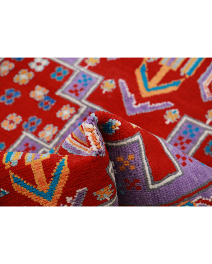 Revival 3' 11" X 6' 0" Hand Knotted Wool Rug 3' 11" X 6' 0" (119 X 183) / Red / Wool