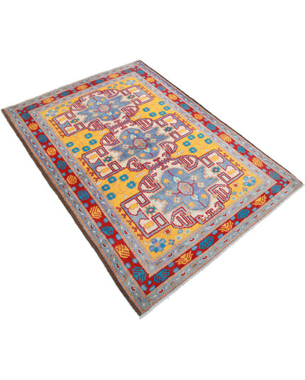 Revival 3' 11" X 5' 6" Hand Knotted Wool Rug 3' 11" X 5' 6" (119 X 168) / Gold / Wool