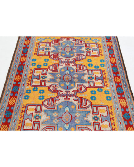 Revival 3' 11" X 5' 6" Hand Knotted Wool Rug 3' 11" X 5' 6" (119 X 168) / Gold / Wool