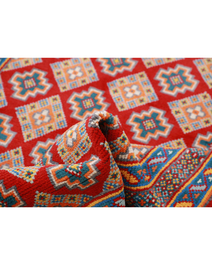 Revival 3' 11" X 6' 1" Hand Knotted Wool Rug 3' 11" X 6' 1" (119 X 185) / Red / Wool