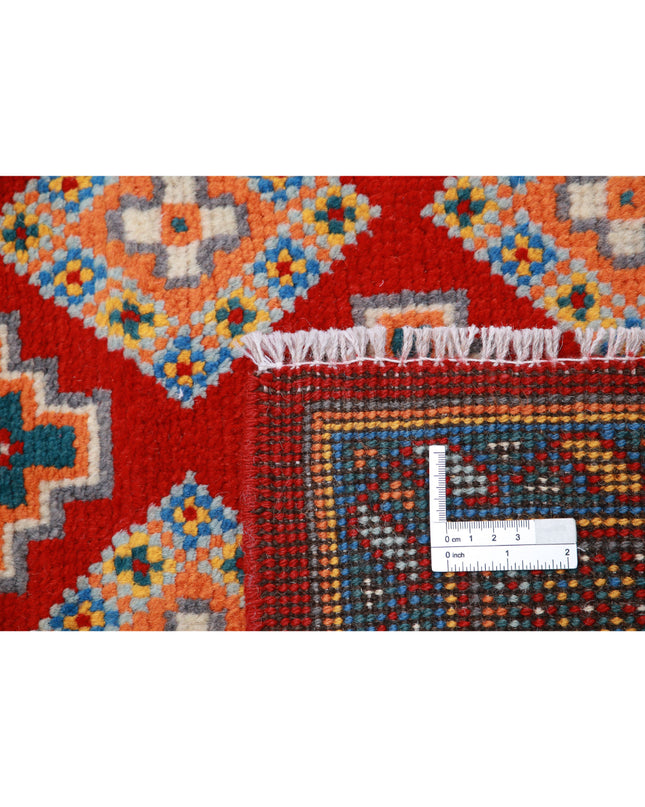 Revival 3' 11" X 6' 1" Hand Knotted Wool Rug 3' 11" X 6' 1" (119 X 185) / Red / Wool