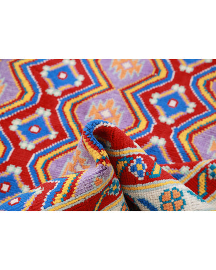 Revival 4' 9" X 6' 6" Hand Knotted Wool Rug 4' 9" X 6' 6" (145 X 198) / Red / Wool