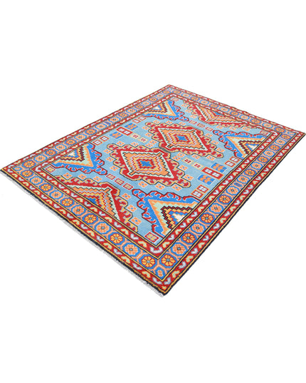 Revival 4' 11" X 6' 8" Hand Knotted Wool Rug 4' 11" X 6' 8" (150 X 203) / Blue / Wool