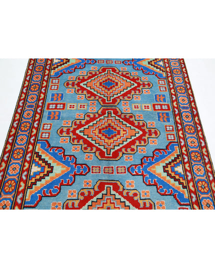 Revival 4' 11" X 6' 8" Hand Knotted Wool Rug 4' 11" X 6' 8" (150 X 203) / Blue / Wool