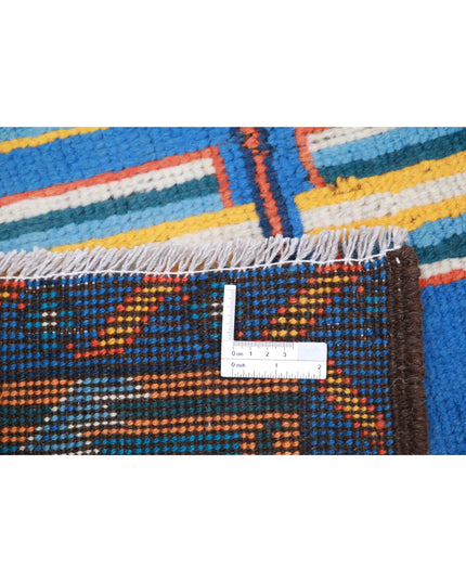 Revival 4' 11" X 6' 6" Hand Knotted Wool Rug 4' 11" X 6' 6" (150 X 198) / Blue / Wool