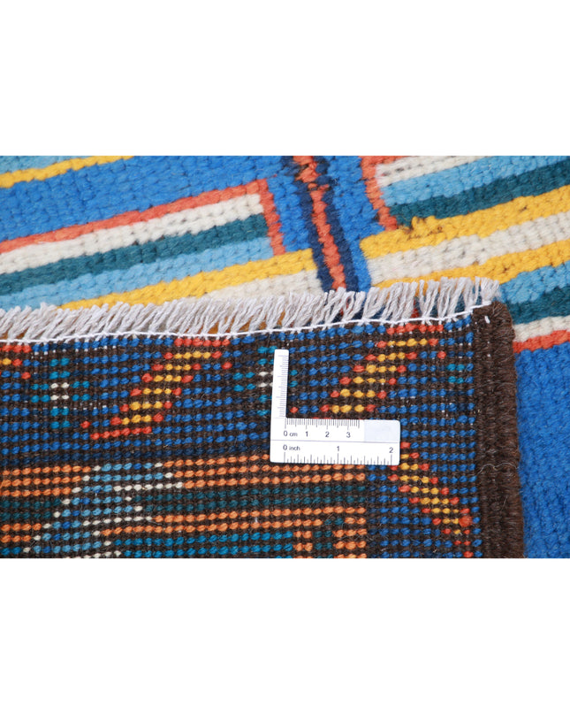 Revival 4' 11" X 6' 6" Hand Knotted Wool Rug 4' 11" X 6' 6" (150 X 198) / Blue / Wool