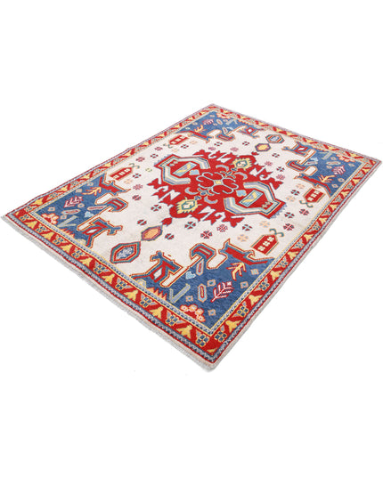 Revival 4' 10" X 6' 6" Hand Knotted Wool Rug 4' 10" X 6' 6" (147 X 198) / Ivory / Wool