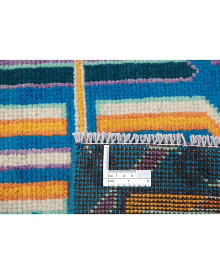 Revival 5' 6" X 7' 8" Hand Knotted Wool Rug 5' 6" X 7' 8" (168 X 234) / Teal / Wool