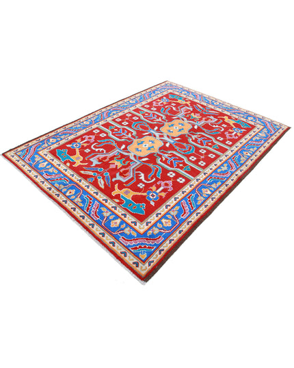 Revival 5' 6" X 7' 9" Hand Knotted Wool Rug 5' 6" X 7' 9" (168 X 236) / Red / Wool