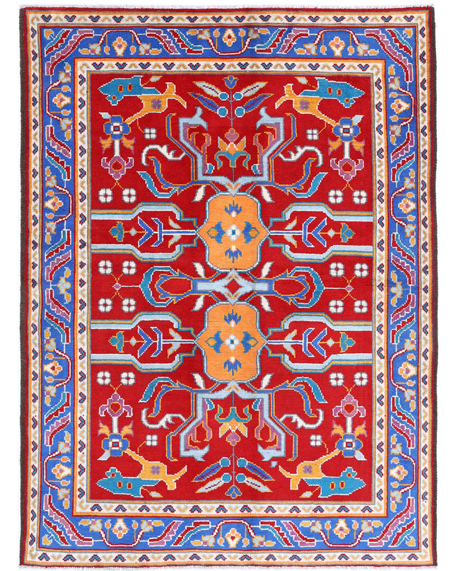 Revival 5' 6" X 7' 9" Hand Knotted Wool Rug 5' 6" X 7' 9" (168 X 236) / Red / Wool