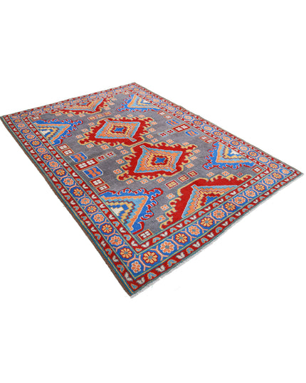 Revival 5' 8" X 7' 9" Hand Knotted Wool Rug 5' 8" X 7' 9" (173 X 236) / Grey / Wool