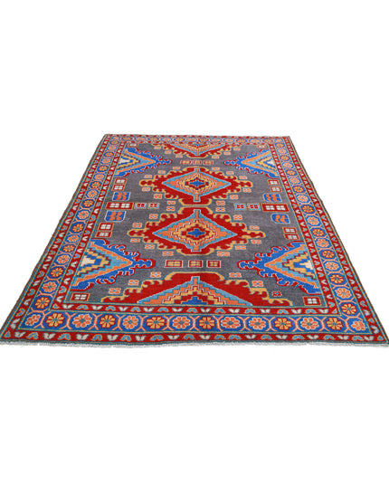 Revival 5' 8" X 7' 9" Hand Knotted Wool Rug 5' 8" X 7' 9" (173 X 236) / Grey / Wool