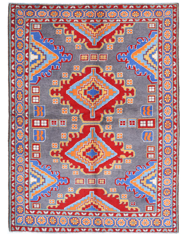 Revival 5' 8" X 7' 9" Hand Knotted Wool Rug 5' 8" X 7' 9" (173 X 236) / Grey / Wool