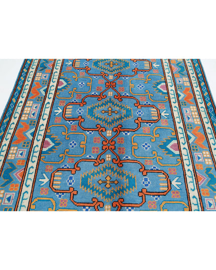 Revival 5' 6" X 7' 9" Hand Knotted Wool Rug 5' 6" X 7' 9" (168 X 236) / Blue / Wool