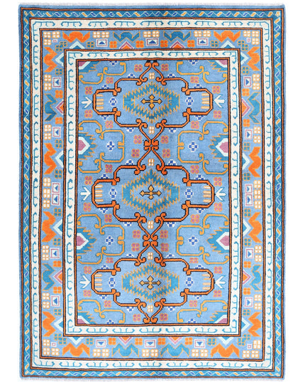 Revival 5' 6" X 7' 9" Hand Knotted Wool Rug 5' 6" X 7' 9" (168 X 236) / Blue / Wool