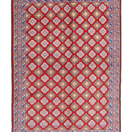 Revival 5' 8" X 7' 11" Hand Knotted Wool Rug 5' 8" X 7' 11" (173 X 241) / Red / Wool
