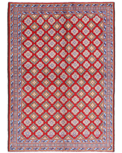 Revival 5' 8" X 7' 11" Hand Knotted Wool Rug 5' 8" X 7' 11" (173 X 241) / Red / Wool