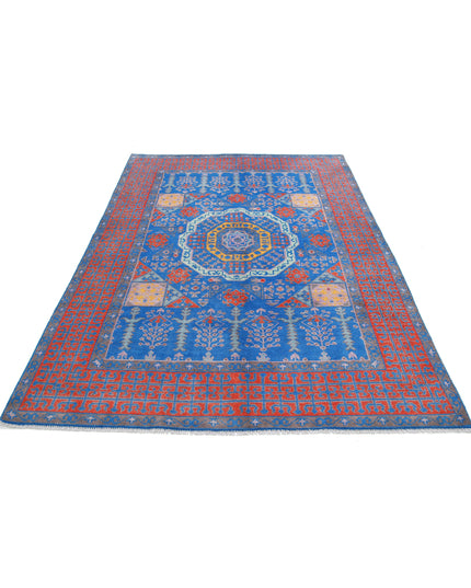 Revival 5' 7" X 8' 2" Hand Knotted Wool Rug 5' 7" X 8' 2" (170 X 249) / Blue / Wool