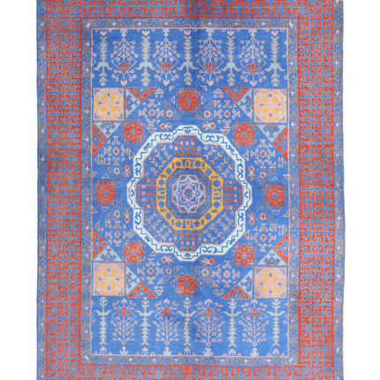 Revival 5' 7" X 8' 2" Hand Knotted Wool Rug 5' 7" X 8' 2" (170 X 249) / Blue / Wool