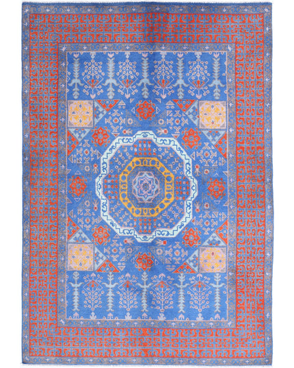 Revival 5' 7" X 8' 2" Hand Knotted Wool Rug 5' 7" X 8' 2" (170 X 249) / Blue / Wool