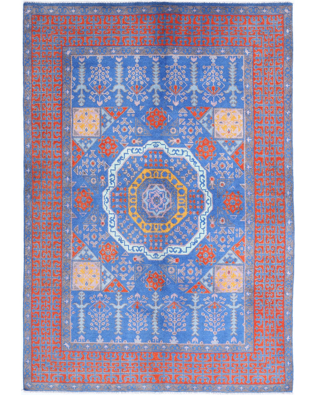Revival 5' 7" X 8' 2" Hand Knotted Wool Rug 5' 7" X 8' 2" (170 X 249) / Blue / Wool