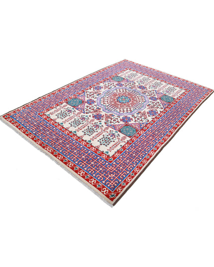 Revival 5' 6" X 8' 0" Hand Knotted Wool Rug 5' 6" X 8' 0" (168 X 244) / Ivory / Wool