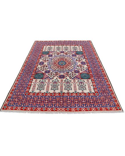 Revival 5' 6" X 8' 0" Hand Knotted Wool Rug 5' 6" X 8' 0" (168 X 244) / Ivory / Wool