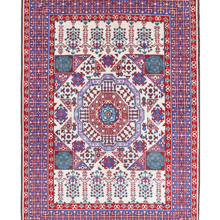 Revival 5' 6" X 8' 0" Hand Knotted Wool Rug 5' 6" X 8' 0" (168 X 244) / Ivory / Wool